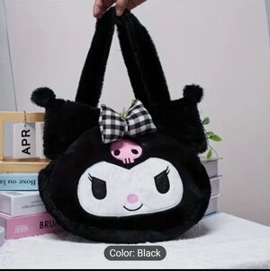 Black Kuromi Plush Handbag/Tote